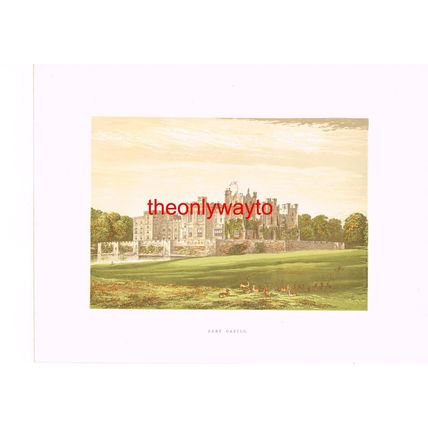 RABY CASTLE, Nr STAINDROP, DURHAM (DUKE OF CLEVELAND), Book Illustration, c1880