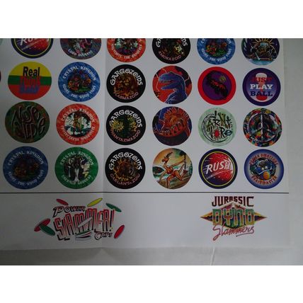 Milk Cap - Power Slammer Caps, Jurassic Dyno Promo Poster 1992