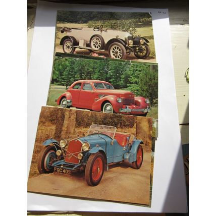 set of 16 HISTORIC CARS NO 4 unused postcards 'After the Battle' CARD WALLET=