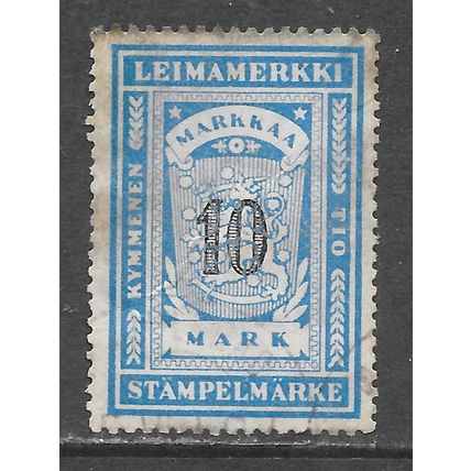 FINLAND 1920 TAX REVENUE STAMP 10 MARK