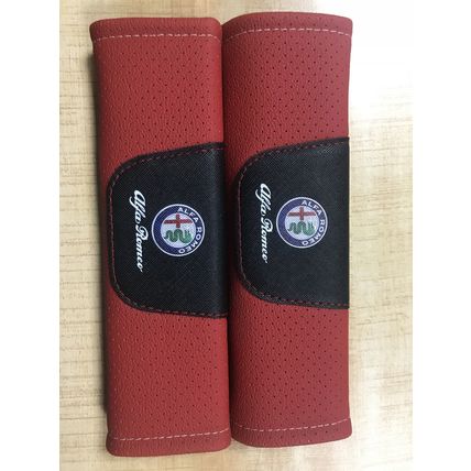 Pad Fit For Alfa Romeo Car 2Pcs Red Color Car Seat Belt Shoulder Cushion Cover