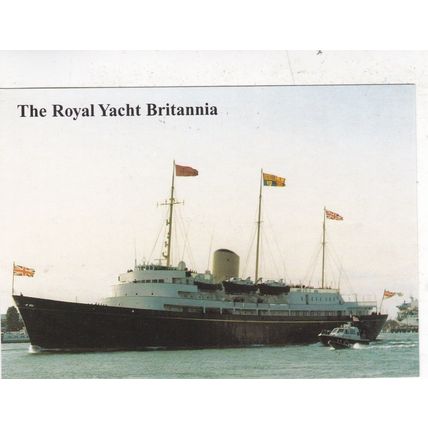 Royal Yacht Britannia Postcard unused Creased