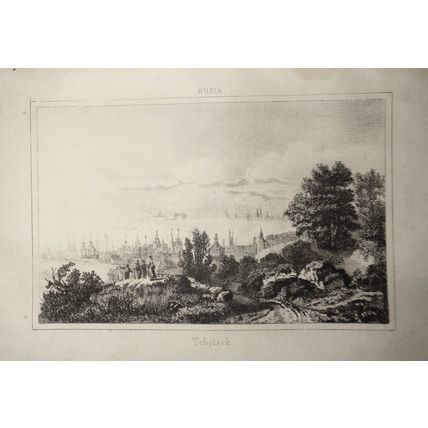 1840 Russia - Tobolsck - original engraving. El universo pintoresco. M. Chopin.