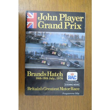 1976 FORMULA 1 BRITISH GRAND PRIX PROGRAMME + RACE CARD @ BRANDS HATCH