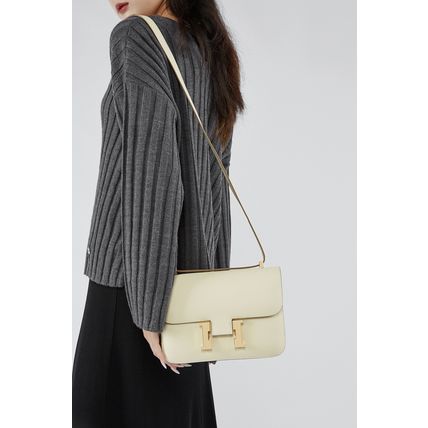 Women Genuine Leather Crossbody Bag Luxury Handbag White