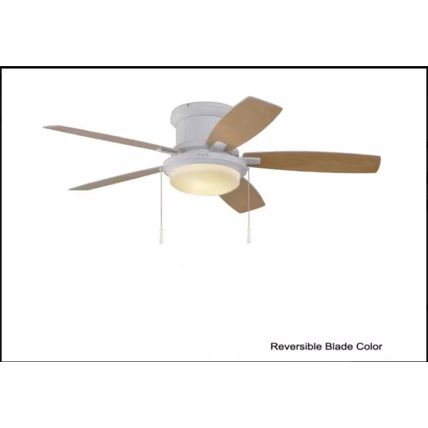 Hampton Bays "Roanoke" 48 in. LED Indoor/Outdoor Matte White Ceiling Fan