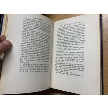 RARE* 1922 ROBERT LOUIS STEVENSON "KIDNAPPED" VOL 9 FICTION ANTIQUE BOOK (P6)
