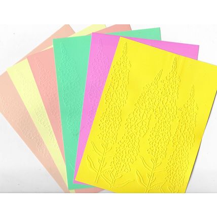 5"x7" Embossed Card. 10 Sheets. Floral (27). Cardmaking Scrapbooking Crafts