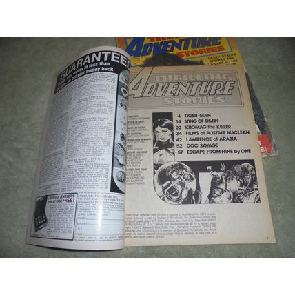 Rare 1974 Set! THRILLING ADVENTURE STORIES Magazines 1& 2! Atlas/Seaboard! $40.