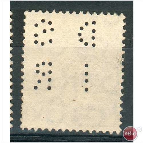 GB stamps 1937-47 KGV1 - 6d purple SG470 perfin - 2