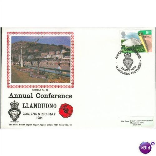 GB FDI Cover 1984 - The Royal British Legion Annual Conference - Llandudno - 2