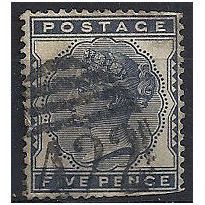 1881 SG169 5d Indigo Good Used Filler - cut perfs at base ...