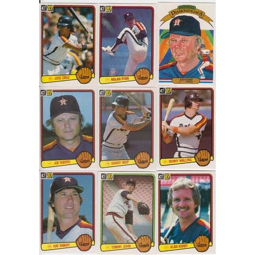 1983 Donruss Houston Astros team set 26 cards- Nolan Ryan, 2 Niekro, Cruz