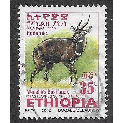 ETH 2002 35c 'MENELIKS BUSHBUCK' FINE USED (EBID70-280)