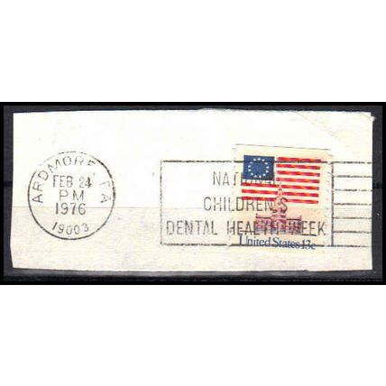 Used 1625 13c U.S. Flag Ardmore, PA. E1203