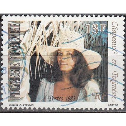 Polynésie Française 1983 Michel 377 O Cote (2005) 0.50 € Femme avec chapeau