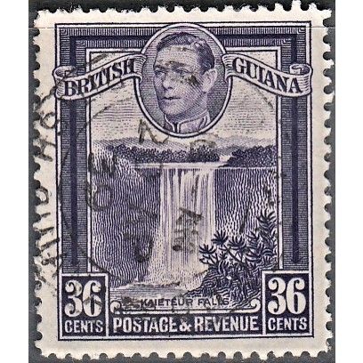 BRITISH GUIANA, 1938-52 36c George VI, SG 313 (Scott 235a), used