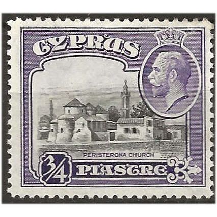 Cyprus 1934 SG135 3/4pi Black & Violet Mounted Mint ..