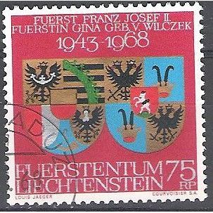 Liechtenstein 1968 Michel 496 O Cote (2009) 0.80 € Armoirie Cachet rond