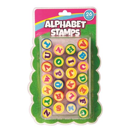 26 x A-Z Alphabet Stamps Teachers Rewards Art School Crafts Kids Fun Marking