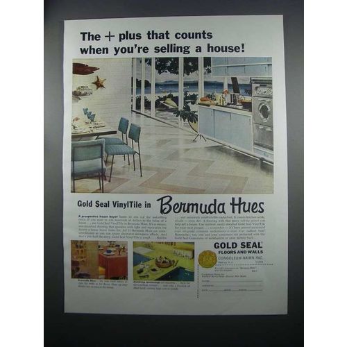1954 Congoleum-Nairn Gold Seal VinylTile Ad - Counts