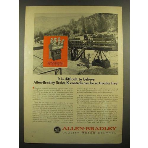 1966 Allen-Bradley Builletin 702 Series K Control Ad - So Trouble Free!
