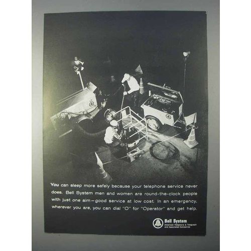 1966 Bell Telephone Ad - Sleep More Safely