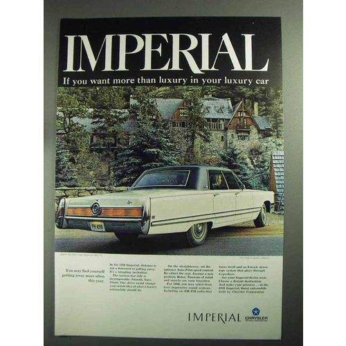 1968 Chrysler Imperial LeBaron Ad - More than Luxury