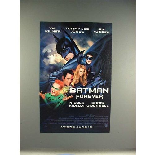 1995 Batman Forever Movie Ad - Kilmer, Carrey, Kidman