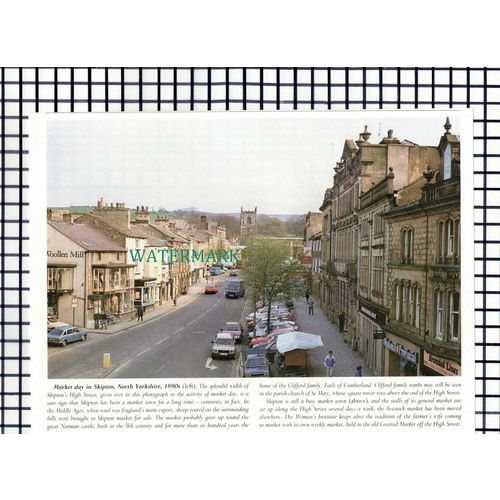 (7875) Skipton North Yorkshire High Street - 1980s 2-Part Cutting