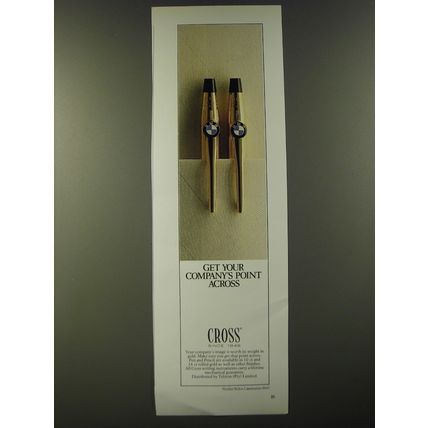 1990 Cross Pens and Pencils Ad - Get your company's point across