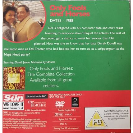 Only Fools And Horses DVD Promo The Sun Christmas TV Specials Dates 1988