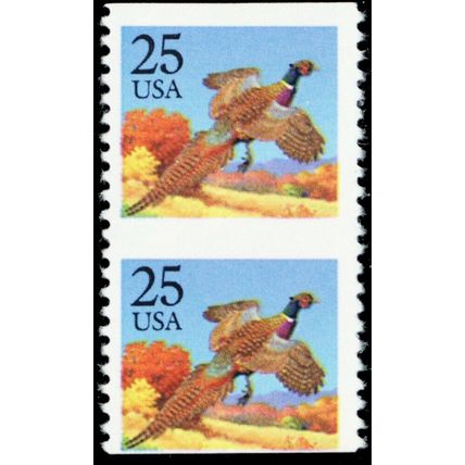 2283d, Mint NH 25¢ Imperforate Pair Error - Pheasant Stamps - Stuart Katz