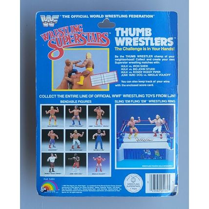 wwf ljn wrestling superstars thumb wrestlers john studd vs hulk hogan figures
