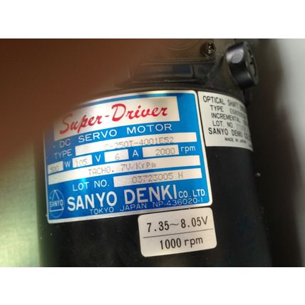 NEW SANYO DENKI C-250T-4001 E52 SUPER-DRIVER DC MOTOR,2000RPM,6A,105V,500w,TG