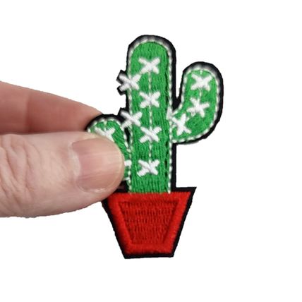 Cactus Iron On Patch Desert Sand Novelty Plant Embroidered Applique Badge P671