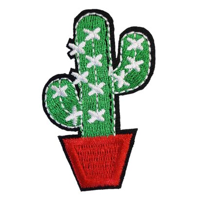 Cactus Iron On Patch Desert Sand Novelty Plant Embroidered Applique Badge P671