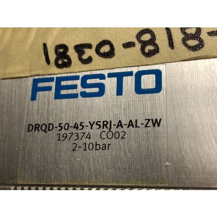 FESTO DRQD-50-45-YSRJ-A-AL-ZW ROTARY CYLINDER 197374 CO02,DRQD-5045-YSRIAALZW,EX