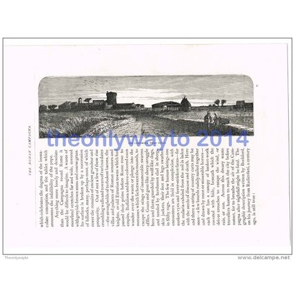 CAMPANIA NEAR OSTIA, ITALY, BOOK ILLUSTRATION/PRINT, c1891