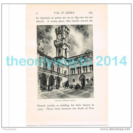 PALAZZO PUBBLICO, PIENZA, ITALY, BOOK ILLUSTRATION/PRINT, 1904