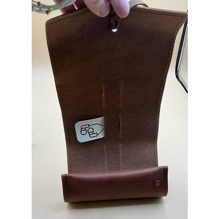 A rare Beautiful New Leather Rustico Tech Travel Tech Roll
