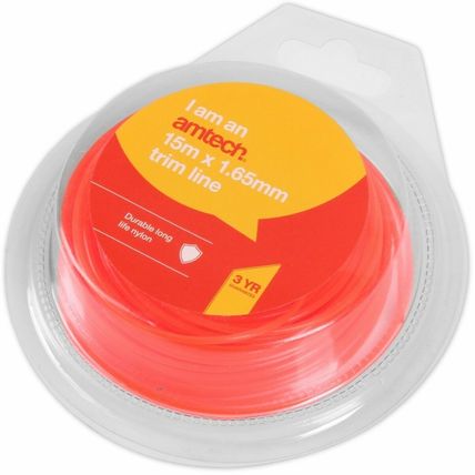 THIN 1.65mm x 15M STRIMMER WIRE Gardening Grass Trim Line Nylon Cable Spool
