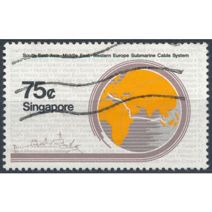 SEA-ME-WE Submarine Cable Project: 75c - Singapore 1986 - F H - SG 538