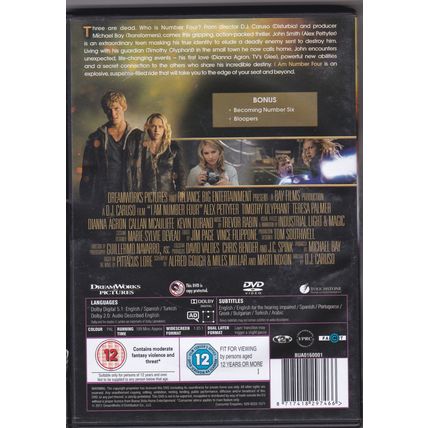 I Am Number Four. DVD.