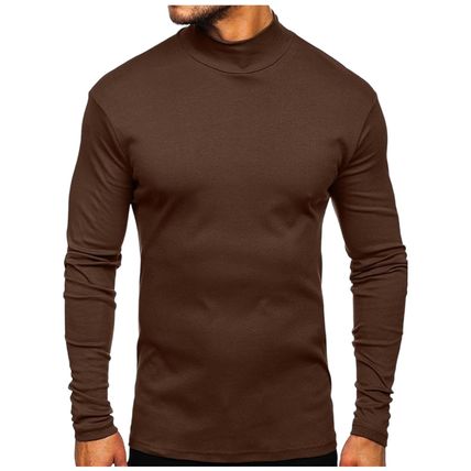Men's Thermal Long Sleeve T-Shirt Top Turtleneck Warm Underwear Baselayer 3XL