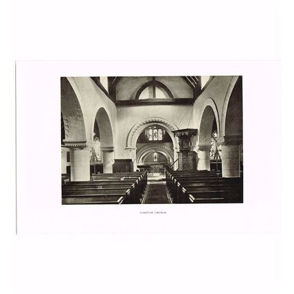 COMPTON CHURCH (INTERIOR) FROM F. FRITH PHOTO, RAMBLES IN SURREY, 1910