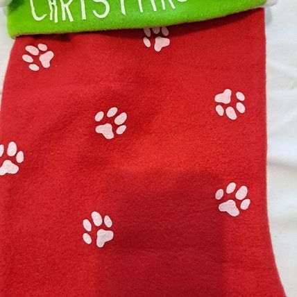 CAT PLUSH 24" "Meowy Christmas" STOCKING Stuffed Kitty dei