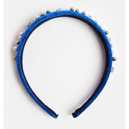COAST Embellished Cobalt Velvet Headband - NEW