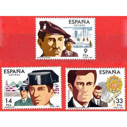 España. 1983. Mi # 2574 / 76. State Security Forces. Police, Civil Guard