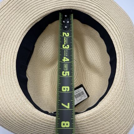 Bebe Straw Hat New w/Tags Beige Black Band Fedora Style Chic